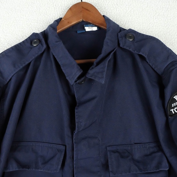 Propper Button Up Shirt Mens Extra Large Navy Blue Long Sleeve Rip Stop Workwear - Picture 2 of 9